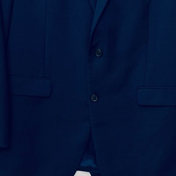 100% Wool Men’s 42L Lauren Ralph Lauren Blazer Navy Blue Modern Fit Coat Jacket - Picture 4 of 16